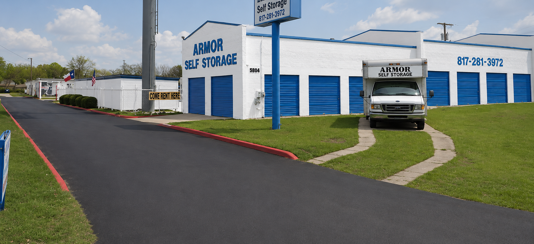 Armor Self Storage Haltom City Drive Up Units Entrance